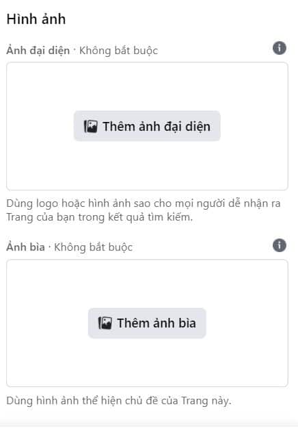 Thêm ảnh đại diện ảnh bìa trang fanpage